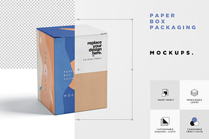 Paper Box Packaging Mockups