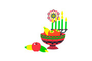 Festive Kwanzaa & Hanukkah Icon Set, an Object Graphic by yasushie (Thumbnail 3 of 16)