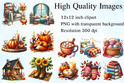 Cozy Autumn Watercolor Clipart, an Illustration by Craft Nest (Thumbnail 3 of 5)