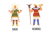 Norse mythology. Gods, goddesses set, a Person Illustration by Good Studio (Thumbnail 7 of 9)