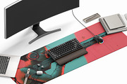 Desk mat mockup 6 PSD fully editable, a Merchandise Mockup by GraphicVil (Thumbnail 4 of 9)