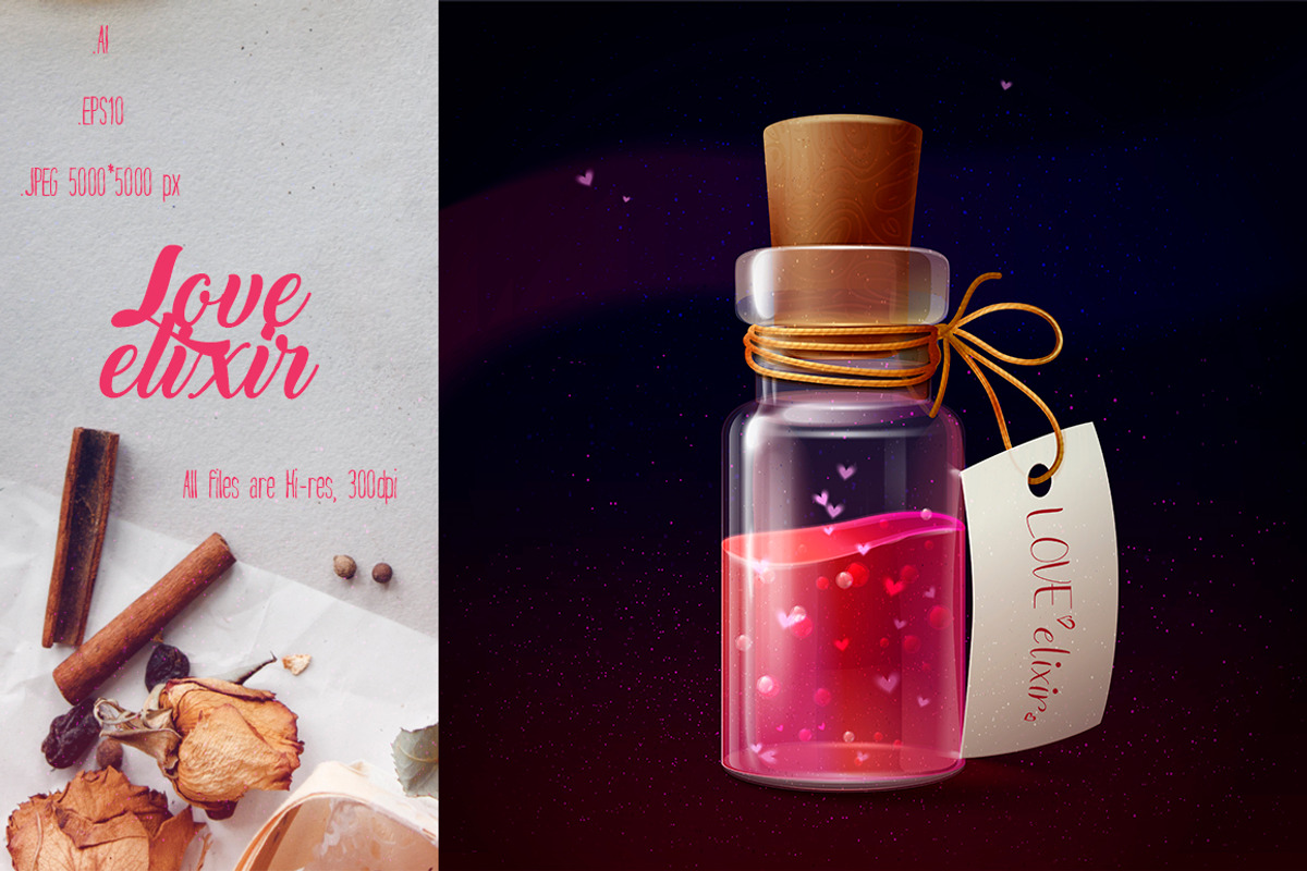 Elixir vector illustrations, a Food Illustration by Indie Khisa (Photo 3 of 8)