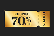 Golden Discount Coupons Set, a Decorative Illustration by PsychocheArt (Thumbnail 5 of 6)