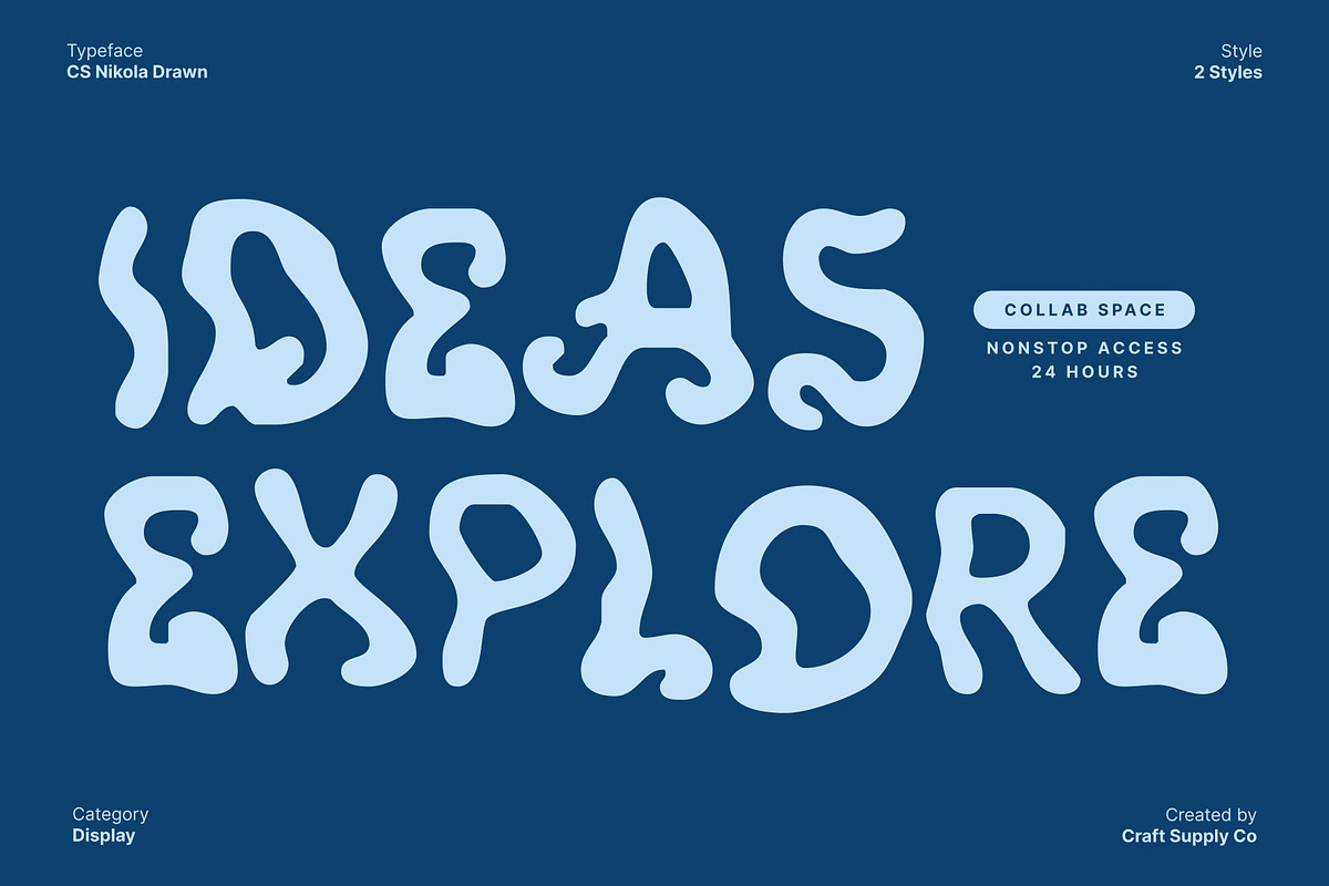 CS Nikola Drawn, a Sans Serif Font by Craft Supply Co. (Photo 4 of 8)