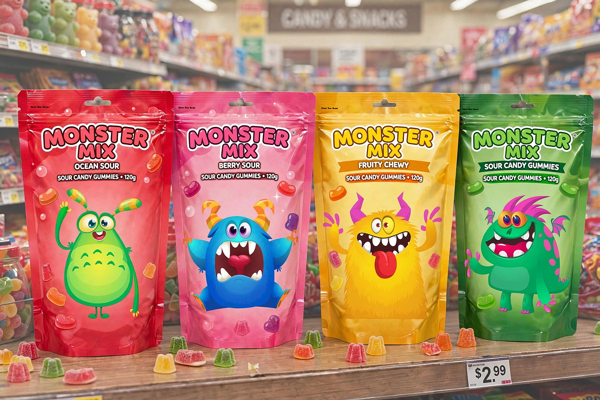 Gummy Grins - 6 Cute Monsters, a Decorative Illustration by D R A W K M A N (Photo 6 of 7)