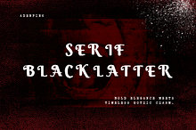 Serif Blacklatter Elegant Vintage