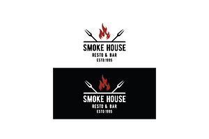 Retro vintage grilled steak logo wit, a Branding & Logo Template by LOGOCREATIVE