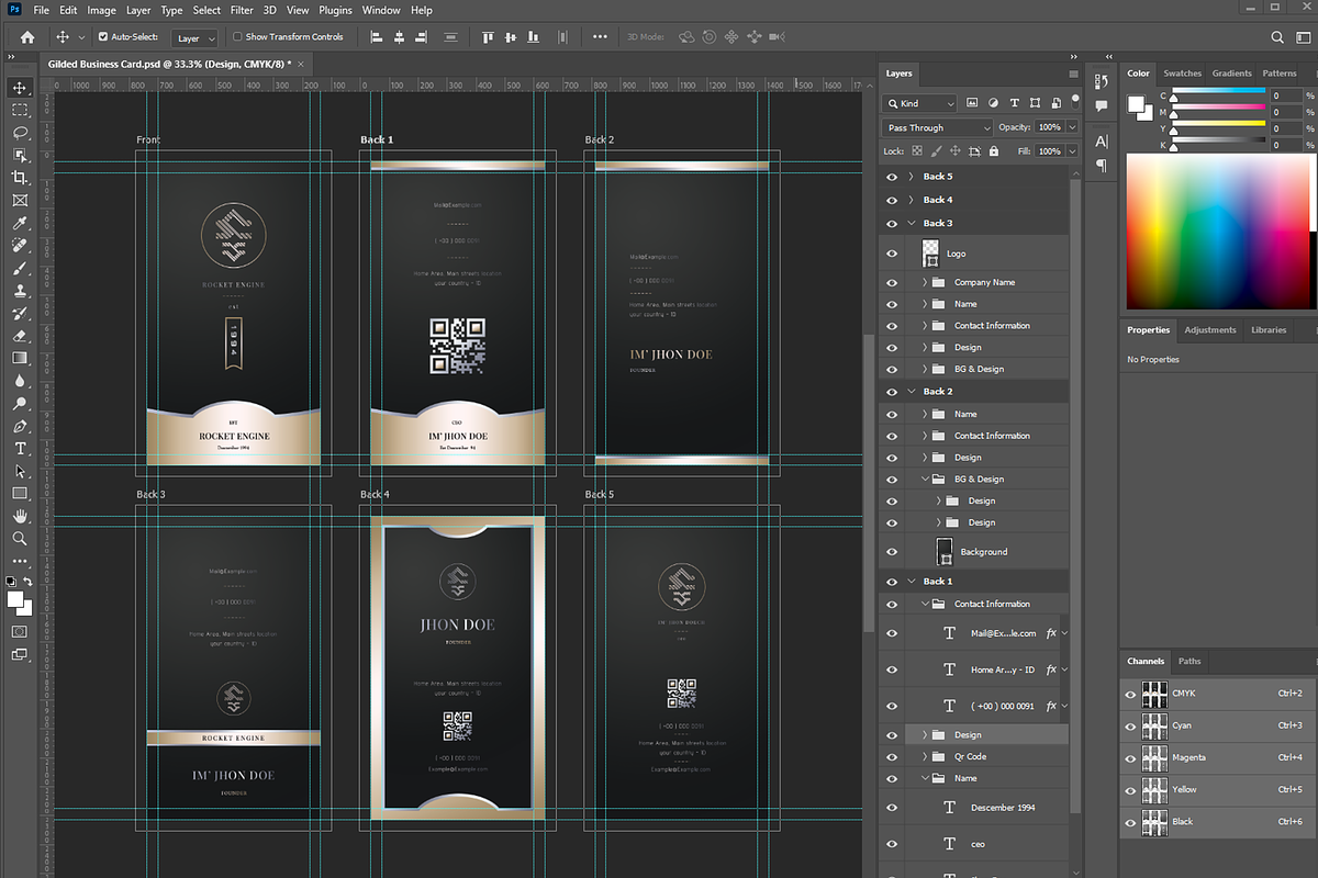 Gilded - Luxury Business Card, a Business Card Template by Ctrl space studio (Photo 6 of 9)