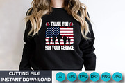 Thank You For Your Service Shirt, an Object Graphic by CreativeSVGCrafts (Thumbnail 2 of 3)