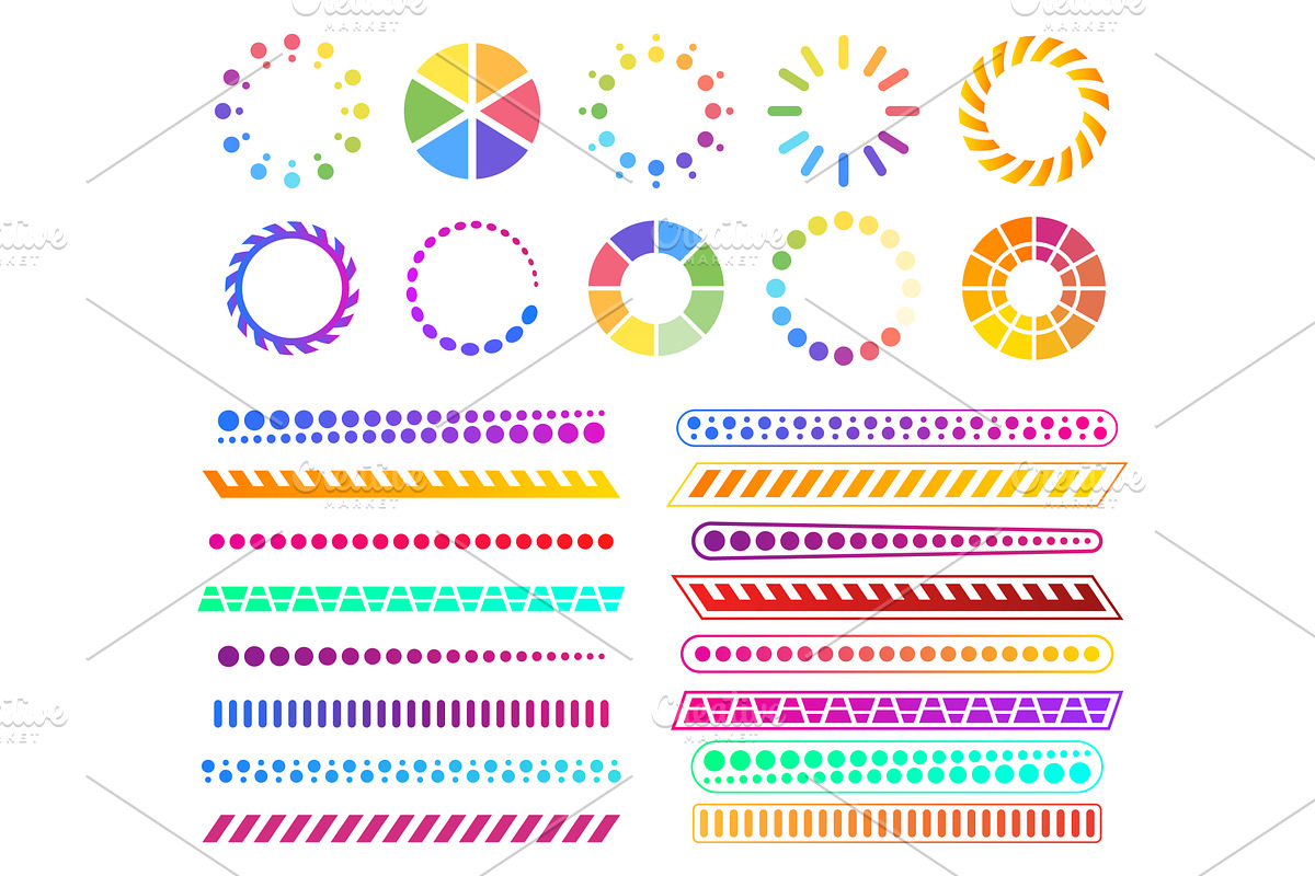 Loading process and status bar, a Technology Illustration by Things for designers