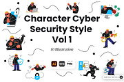 Character Cyber Security Style Vol 1, an Object Graphic by SLAB! Design (Thumbnail 1 of 3)