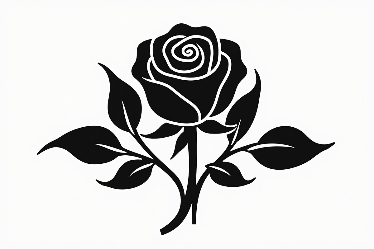 Rose Black Silhouette Decorative, an Illustration by Amazin_art (Photo 27 of 31)