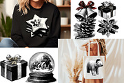 Black Christmas clipart, an Illustration by Designworld (Thumbnail 4 of 5)