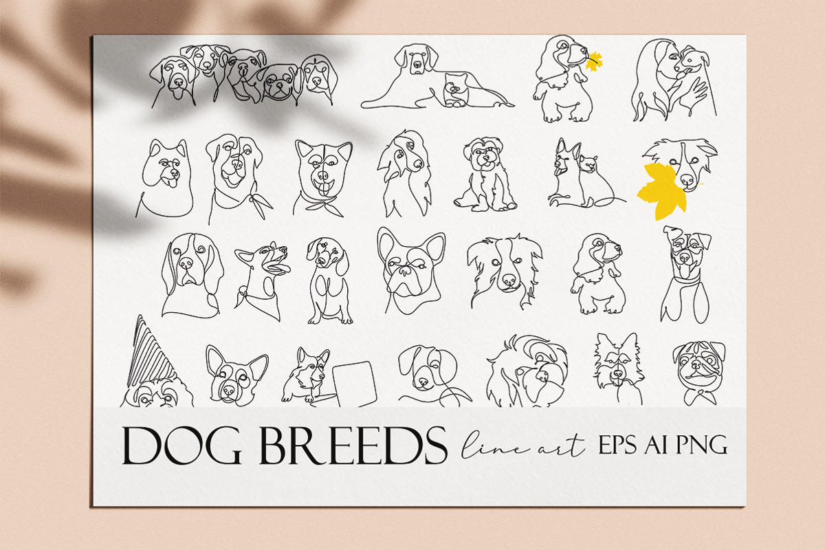 30 Dogs line art. Dog breeds, an Animal Illustration by velychko.ua (Photo 4 of 5)