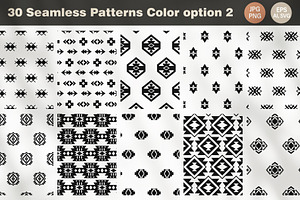 30 Navajo Minimal Vector Patterns