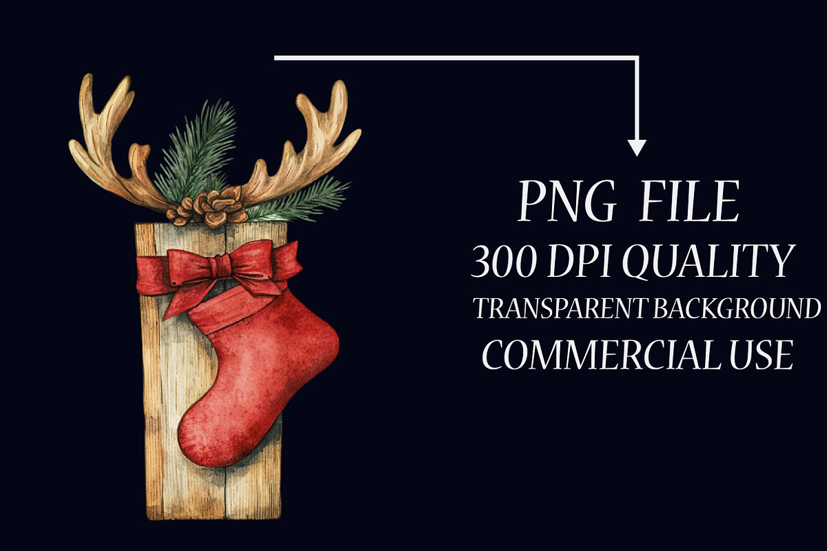 Wooden Christmas Clipart, an Illustration by Libby Wishes (Photo 4 of 7)