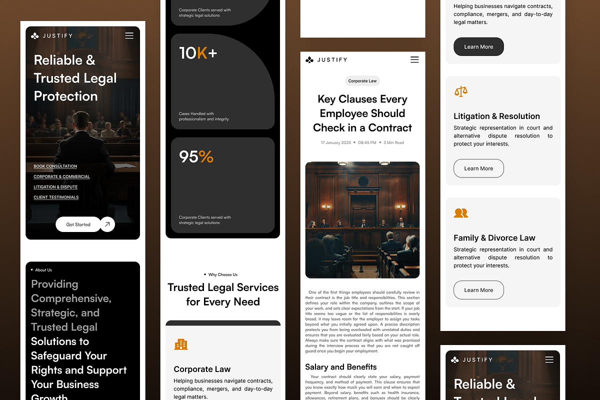 Justify - Law Firm Landing Page preview 5