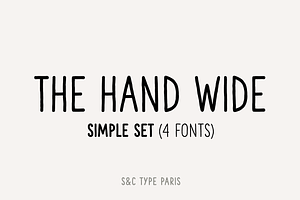 The Hand Wide Font Coll. (4 fonts), a Sans Serif Font by S&C Type