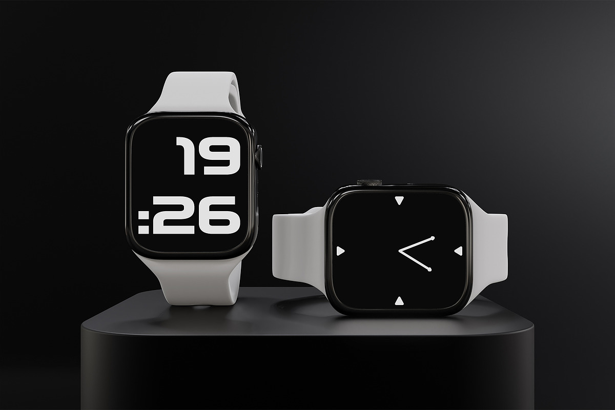Smart Watch Mockup, a Wearable Device Mockup by Farabion Studio (Photo 1 of 2)