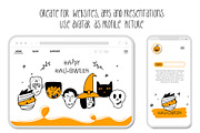 Spooky season / Halloween faces set, an Illustration by brialinas (Thumbnail 11 of 13)