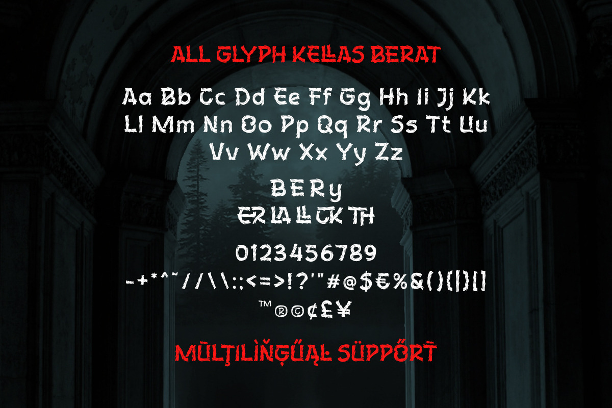 Kellas Berat - Scary Display Font, a Handwritten Font by twinstd (Photo 10 of 10)