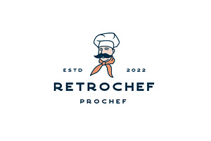 Chef Restaurant Logo Design Vector