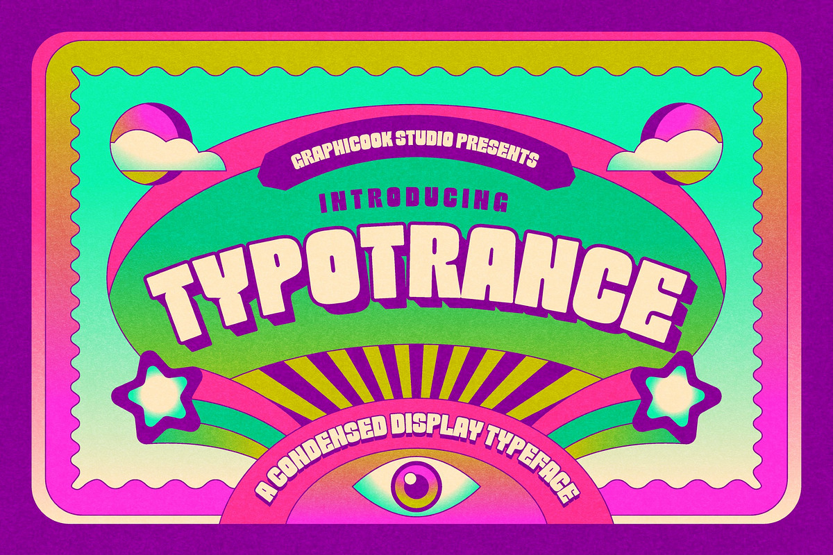 Typotrance, a Sans Serif Font by graphicook (Photo 1 of 10)