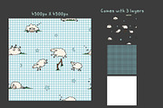 Sleepy Seamless Repeat Pattern, a Pattern Graphic by Forest Lily (Thumbnail 3 of 5)