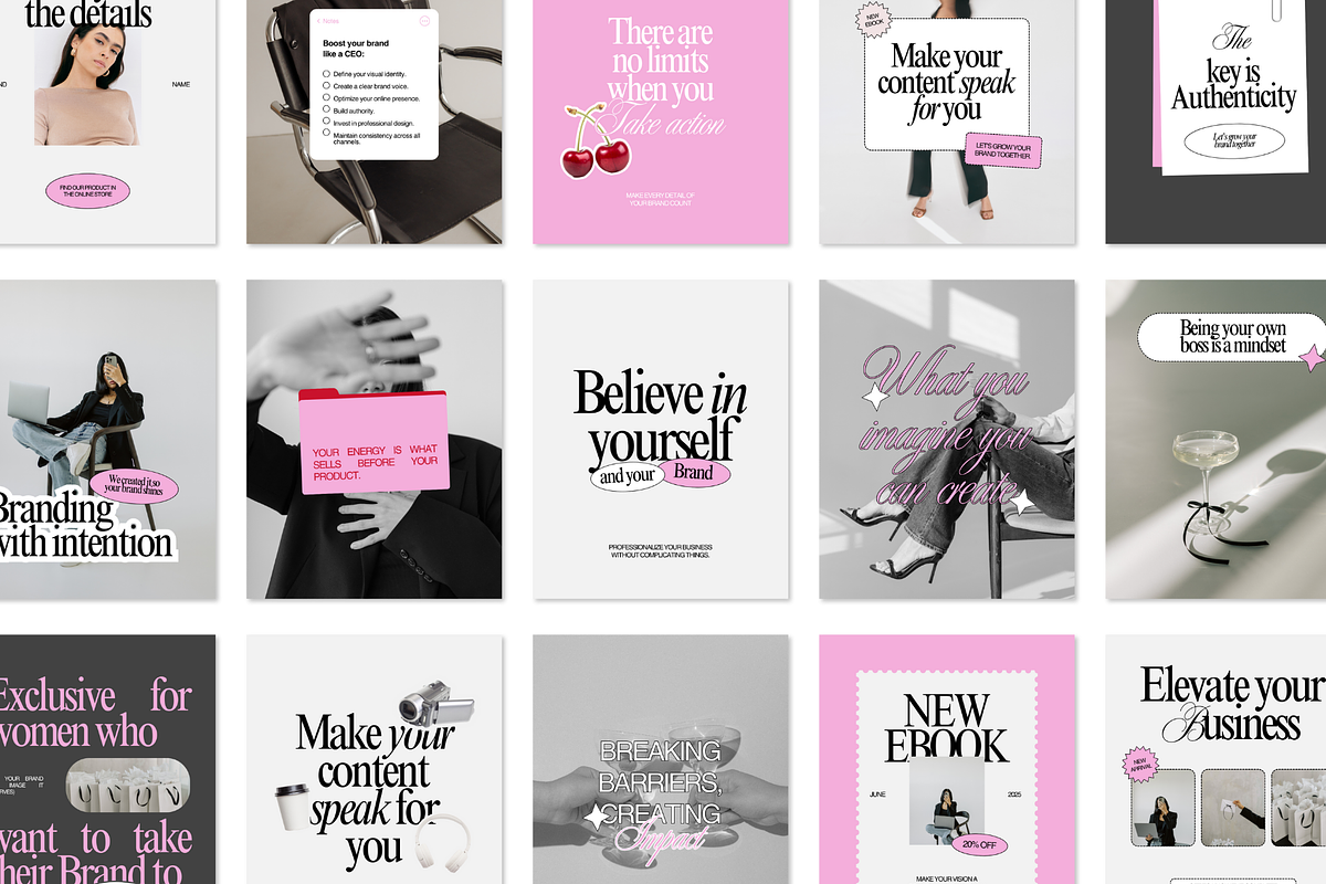 Boss Girls Club - Template Kit, a Social Media Template by Mila Estudio (Photo 2 of 5)