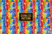 Watercolor Rainbow Stars Patterns, a Pattern Graphic by Creative Store (Thumbnail 4 of 5)