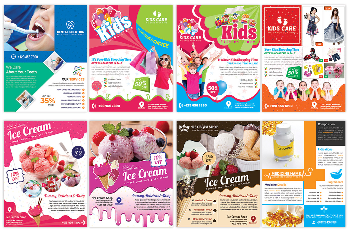 120 Business Flyers Bundle 99% OFF, a Flyer Template by Imagine Design Studio (Photo 10 of 17)