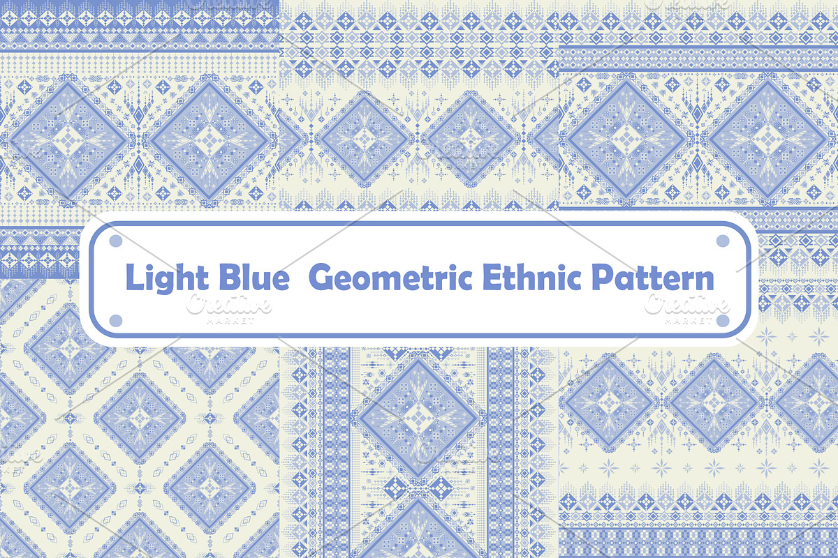 Light Blue Geometric pattern, a Pattern Graphic by ThaiByGaew (Photo 1 of 5)
