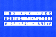 Pixolatte - Pixel Font Display, a Sans Serif Font by Bentype Studio (Thumbnail 7 of 7)