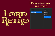 Lord Retro Font Family, a Font by Vectorheroes (Thumbnail 2 of 6)