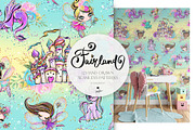 Fairy Castle Dragon Unicorn Patterns, a Pattern Graphic by KaramfilaS (Thumbnail 2 of 15)
