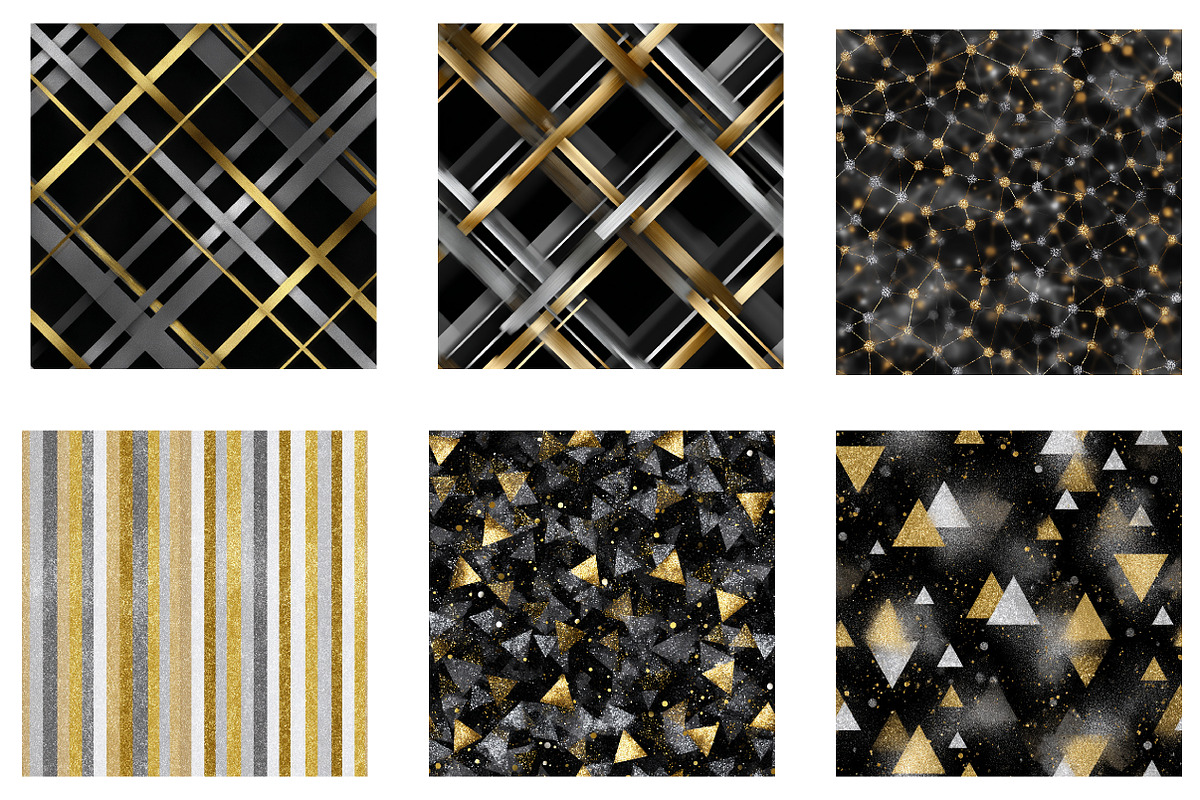 Silver and Gold Glitter Pattern, a Pattern Graphic by CreationArt (Photo 6 of 7)