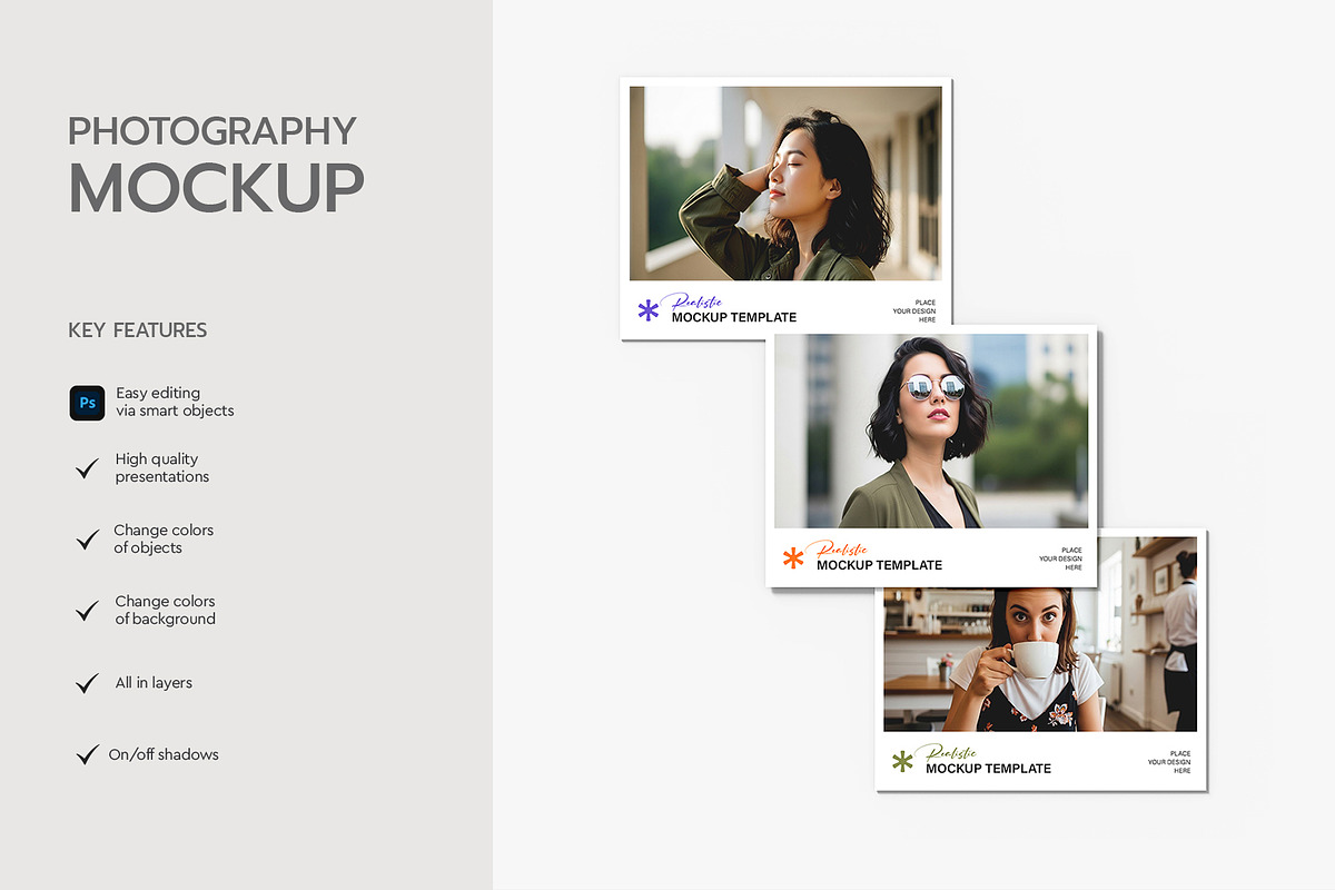 Modern Polaroid Photo Mockup Bundle, a Product Mockup by graphypix (Photo 2 of 4)