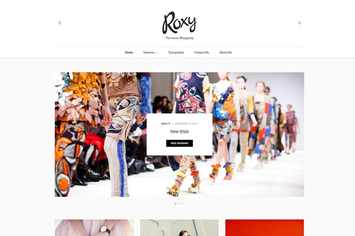 Roxy - WordPress Blog Theme, a WordPress Template by Excellent Dynamics (Photo 2 of 6)