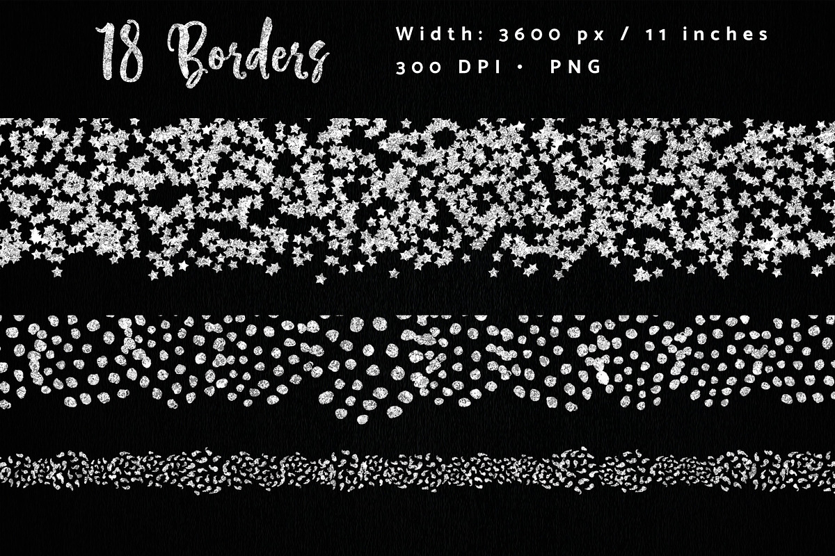 Glitter Confetti Elements Silver, a Texture Graphic by Nifty Template Studio (Photo 4 of 10)