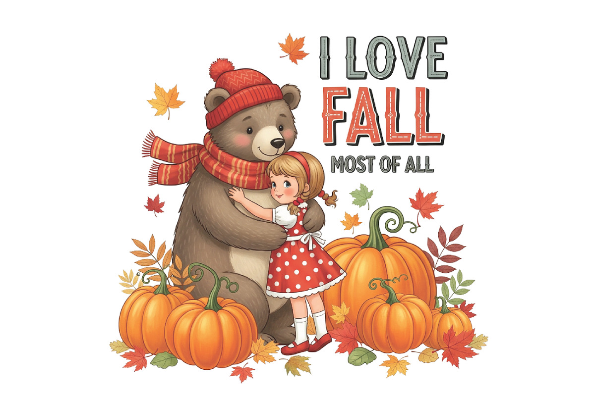I Love Fall Most of All PNG, an Illustration by CraftArtStudio (Photo 1 of 4)