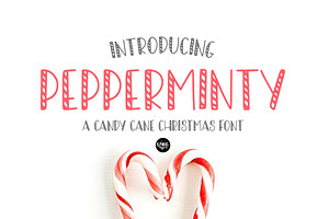 PEPPERMINTY CandyCane Christmas Font