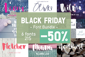6 fonts for 21$ - Black Friday - 50%