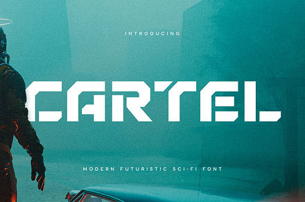 CARTEL - Futuristic Sci-fi Font, a Sans Serif Font by Hamz Studio