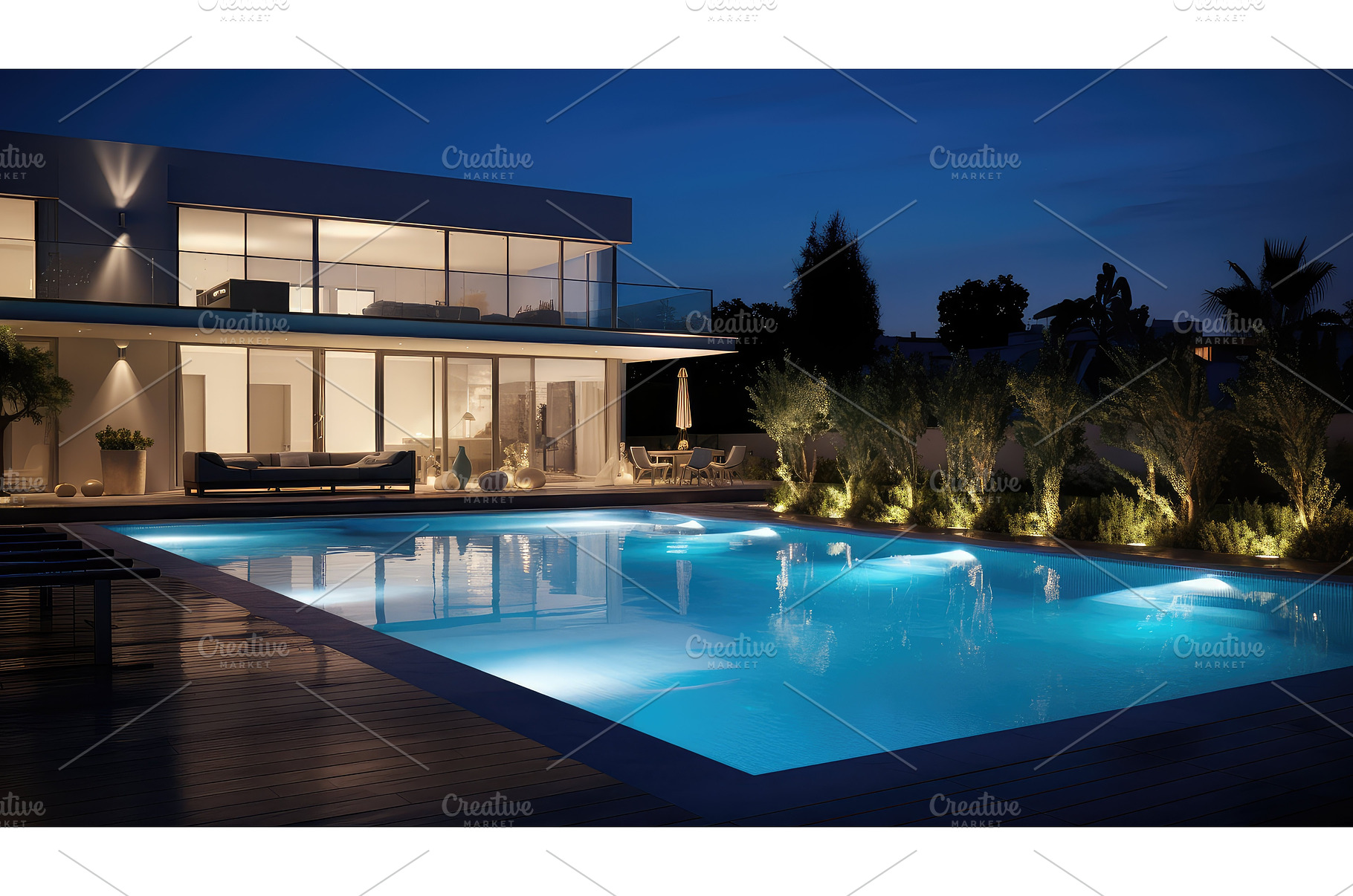 floating swimming pool lights ai, a Technology Photo by pikepicture
