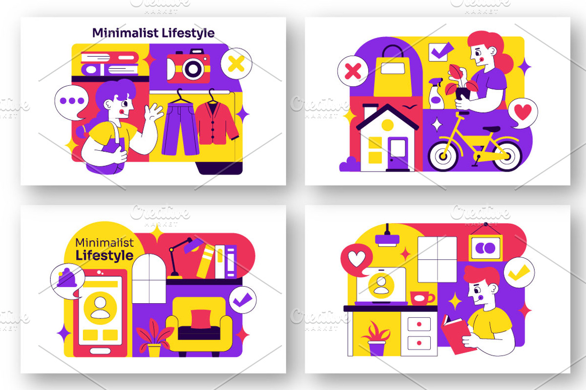 10 Minimalist Lifestyle Illustration, a Person Illustration by denayunebgt (Photo 3 of 4)