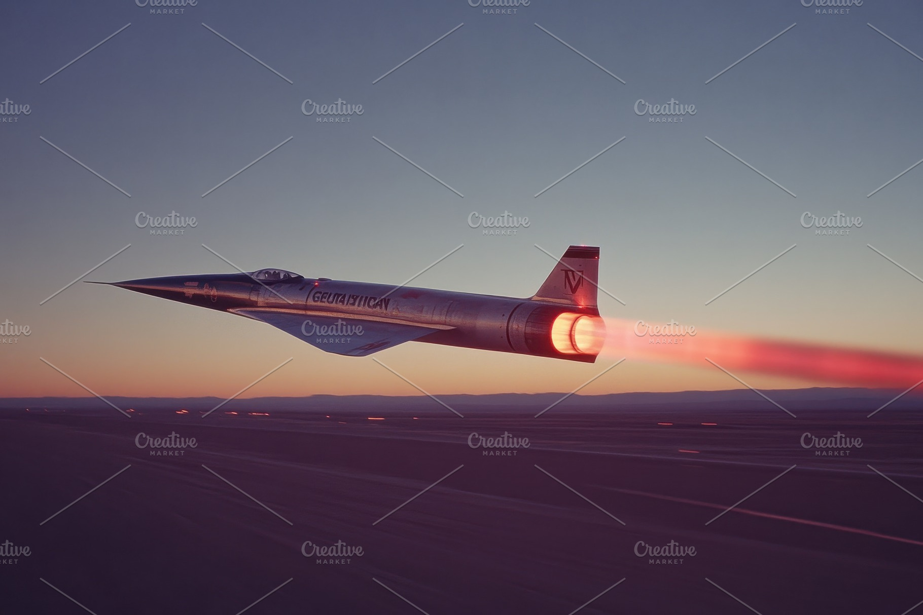 Jet aircraft performs high-speed fli, a Photo by Tanuart