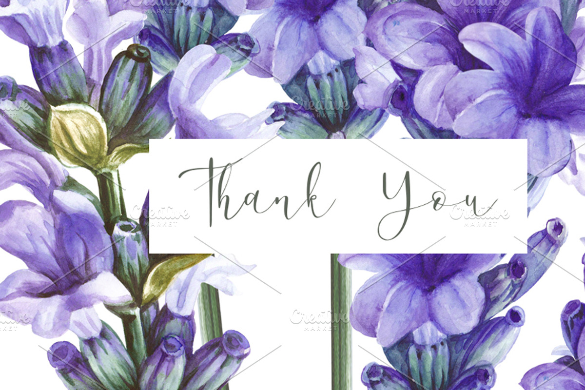 Watercolor Lavender Wedding., an Invitation Template by Kotkoa (Photo 6 of 6)