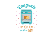 Congrats on your bun in the oven, an Illustration by Queen of Infographics (Thumbnail 2 of 2)