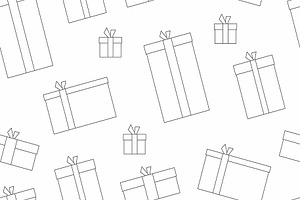 Seamless Patterns Of Gift Boxes