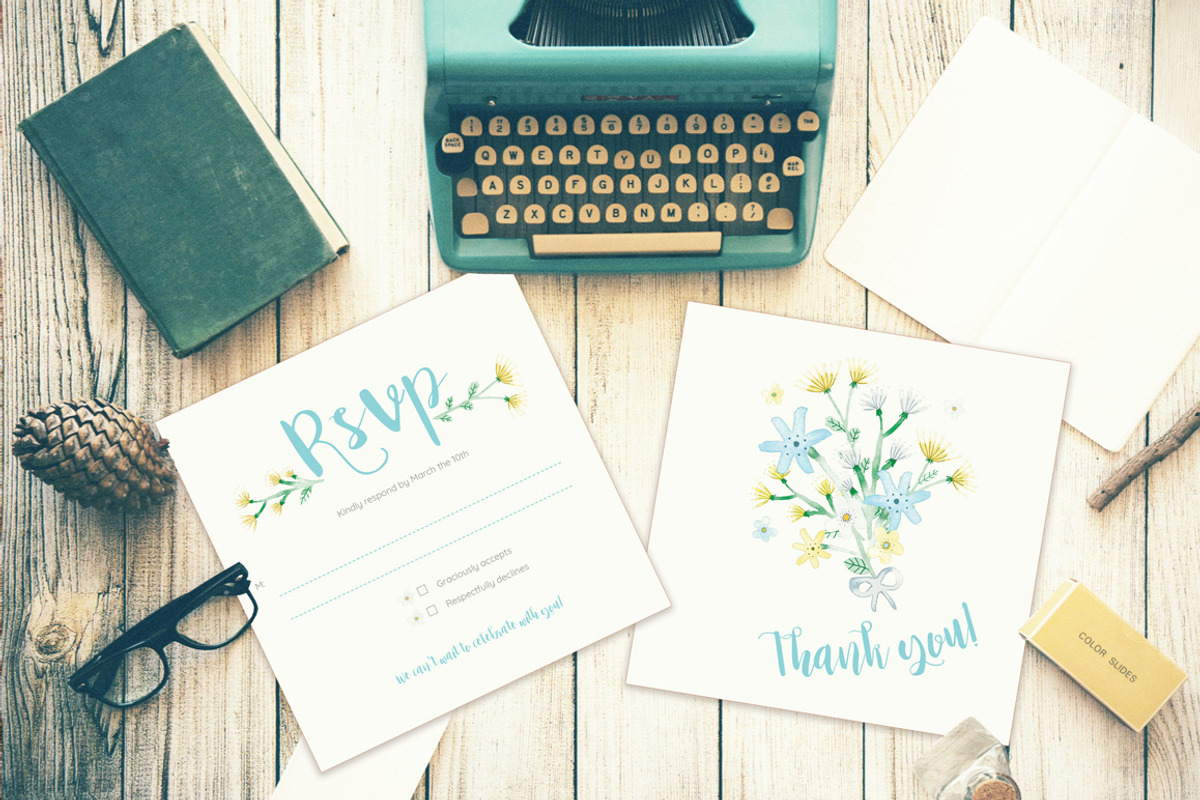 Wild Flowers Wedding Set, an Invitation Template by SimpleThings (Photo 10 of 12)